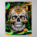 Recherche de vert de crâne posters Noir