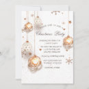 Recherche de blanc et or noël invitations Fête d'entreprise