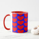 Recherche de coeur rouge de valentines tasses Coloré