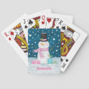 Recherche de bonhomme neige de jeux de cartes Hiver