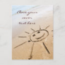 Recherche de visage du soleil cartes postales Été
