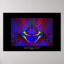 Recherche de fractale bleue posters Vert