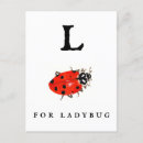 Recherche de coccinelle cartes postales Rouge