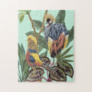 Recherche de oiseaux tropicaux puzzles Feuilles de palmiers