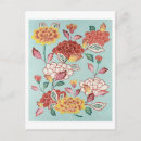 Recherche de fleur japonaise cartes postales Vintage