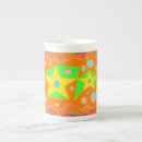 Recherche de vert orange tasses Motif