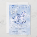 Recherche de rocking horse baby shower invitations Bleu
