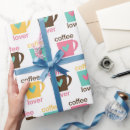 Recherche de motif café papier cadeau Coloré
