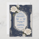 Recherche de bleu cobalt mariage invitations Minuit été fleuris bohème