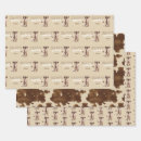 Recherche de motif de vache papier cadeau Rodéo