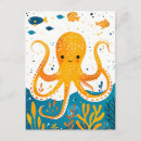 Recherche de poissons colorés cartes postales Aquarelle