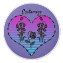 Recherche de coeur rose boutons et poignées de porte Gothique