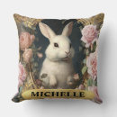Recherche de lapin blanc coussins Floral