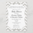 Recherche de chevron gris blanc invitations Bébé