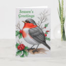 Recherche de oiseau rouge vœux cartes Baies