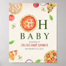 Recherche de pizza fête posters Baby shower