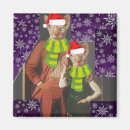 Recherche de père noël drôle magnets Rétro