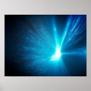 Recherche de rayons de lumière posters Bleu