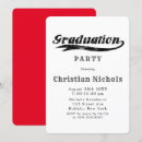 Recherche de sports graduation invitations Rouge