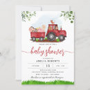 Recherche de tractor baby shower invitations Aquarelle
