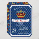 Recherche de prince baby shower garçon invitations Bébé royal
