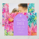 Recherche de tropical floral save the dates Élégant