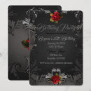Recherche de gothique anniversaire invitations Floral
