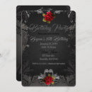 Recherche de gothique anniversaire invitations Noir