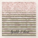 Recherche de scintillement dessous de verres Rose