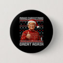 Recherche de père noël drôle badges Rendre l'amérique plus grande