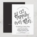 Recherche de heureusement pour toujours invitations Noir et blanc