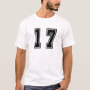 Recherche de numéro 17 tshirts Nombre