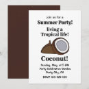 Recherche de noix de coco invitations Parti