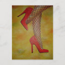 Recherche de chaussures de talon haut cartes postales Rouge