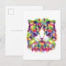 Recherche de chats colorés cartes postales Abstrait