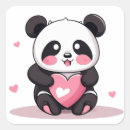 Recherche de panda noir et blanc autocollants Rose