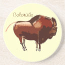 Recherche de bison dessous de verres Vintage