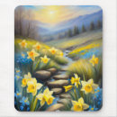 Recherche de fleurs montagne tapis souris Printemps