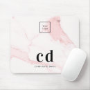 Recherche de marbre rose tapis souris Monogramme nom monogrammé