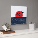 Recherche de murale de lever de soleil horloges Bleu