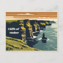 Recherche de falaises de moher cartes postales Vintage