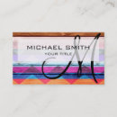 Recherche de motif de chevron cartes visite Monogramme