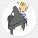Recherche de pianiste autocollants Musical