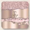 Recherche de paillette dessous de verres Or rose