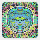 Recherche de crâne coloré autocollants Halloween