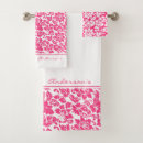 Recherche de pink floral bain serviettes Blanc