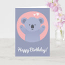 Recherche de koala anniversaire cartes Coloré