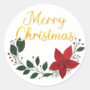 Recherche de poinsettia rouge autocollants Vert