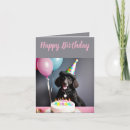 Recherche de caniche vœux cartes D'anniversaire de chien