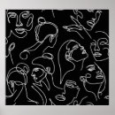 Recherche de visage abstrait posters Décoration